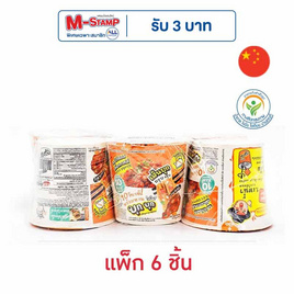 เอญ่าเส้นบุกคัพแบบแห้ง รสไก่เผ็ดสไตล์เกาหลี 90ก. (แพ็ก 6 ถ้วย) - เอญ่า, บะหมี่กึ่งสำเร็จรูป