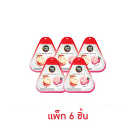 ซันซุ เยลลี่ผสมบุกจ๊วบจ๊วบแอปเปิ้ลและลิ้นจี่ 90 กรัม (แพ็ก 6 ชิ้น) - ซันซุ