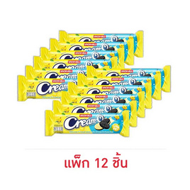 ครีมโอ คุกกี้แซนวิชรสช็อกโกแลตสอดไส้ครีมกลิ่นเลมอนมินท์ 94.5 กรัม (แพ็ก 12 ชิ้น) - ครีมโอ, บิสกิต