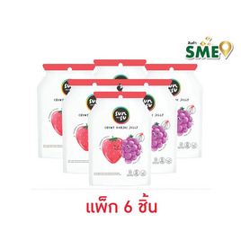 ซันซุ เยลลี่ผสมบุกกลิ่นองุ่น & สตรอเบอรี่ 96 กรัม (แพ็ก 6 ชิ้น) - ซันซุ, เยลลี่/มาร์ชแมลโลว์