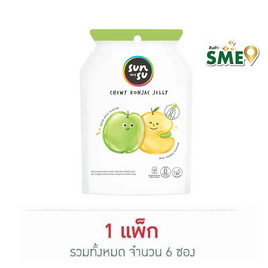 ซันซุ เยลลี่ผสมบุกกลิ่นแอปเปิ้ล & ส้ม 96 กรัม (แพ็ก 6 ชิ้น) - ซันซุ, เยลลี่/มาร์ชแมลโลว์