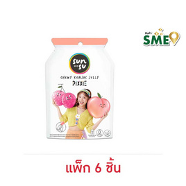 ซันซุ เยลลี่ผสมบุกกลิ่นพีช & ลิ้นจี่ 96 กรัม (แพ็ก 6 ชิ้น) - ซันซุ, 7Online