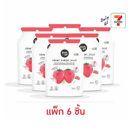 ซันซุ เยลลี่ผสมบุกกลิ่นสตรอเบอรี่ 96 กรัม (แพ็ก 6 ชิ้น) - ซันซุ