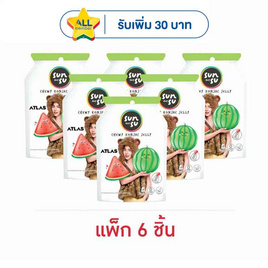 ซันซุ เยลลี่ผสมบุกกลิ่นแตงโม 96 กรัม (แพ็ก 6 ชิ้น) - ซันซุ