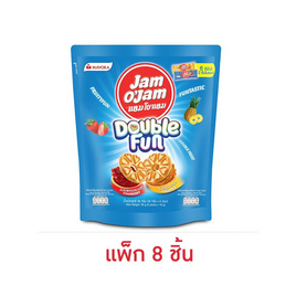 แยมโอแยม คุกกี้สอดไส้แยมรสสตรอเบอร์รี่และสับปะรด 96 กรัม (แพ็ก 8 ชิ้น) - แยมโอแยม, บิสกิต