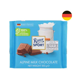 [9.9] ริตเทอร์สปอร์ต อัลไพน์มิลค์ช็อกโกแลต 100 กรัม - Ritter Sport, ช็อกโกแลตจากทั่วโลก