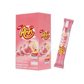 [9.9] อ๊ะห์ ข้าวโพดอบกรอบสอดไส้รสสตรอเบอร์รีชีสเค้ก 14.5 กรัม (แพ็ก 12 ชิ้น) - อ๊ะห์