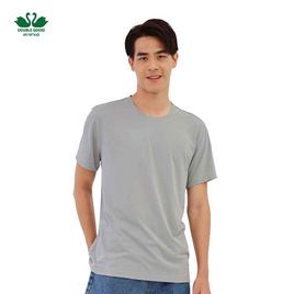 ห่านคู่ เสื้อยืดคอกลม รุ่น Active Dry แห้งไว นุ่มสบาย ไม่ต้องรีด สีเทา - ห่านคู่, 7Online