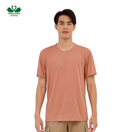 ห่านคู่ เสื้อยืดคอกลม รุ่น Active Dry แห้งไว นุ่มสบาย ไม่ต้องรีด สีส้ม - ห่านคู่, 7Online