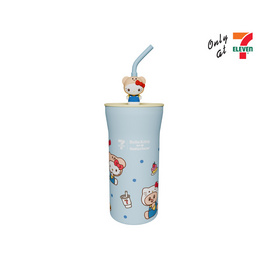 กระบอกน้ำสเตนเลส All Caf&eacute; เฮลโล คิตตี้ x น้องเนย (บลู เกรย์) 22 oz. - 7-ELEVEN, อุปกรณ์บนโต๊ะอาหาร