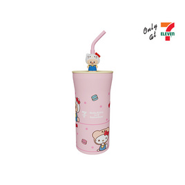 กระบอกน้ำสเตนเลส All Caf&eacute; เฮลโล คิตตี้ x น้องเนย (ชมพู) 22 oz. - 7-ELEVEN, อุปกรณ์บนโต๊ะอาหาร