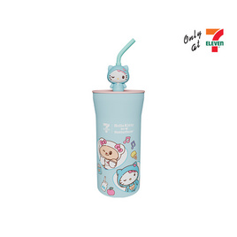 กระบอกน้ำสเตนเลส All Caf&eacute; เฮลโล คิตตี้ x น้องเนย (เขียวมินต์) 22 oz. - 7-ELEVEN, อุปกรณ์บนโต๊ะอาหาร