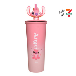 กระบอกน้ำสเตนเลส All Caf&eacute; x Stitch 22oz. สีชมพู - 7-ELEVEN, ห้องครัวและอุปกรณ์
