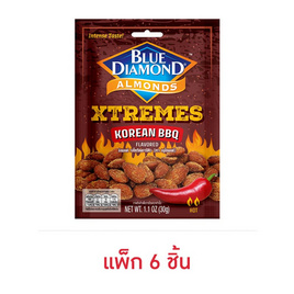 บลูไดมอนด์ อัลมอนด์รสโคเรียนBBQ 30 กรัม (แพ็ก 6 ชิ้น) - Blue Diamond, Blue Diamond