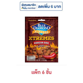 บลูไดมอนด์ อัลมอนด์รสโคเรียนBBQ 30 กรัม (แพ็ก 6 ชิ้น) - Blue Diamond, ขนมขบเคี้ยว และช็อคโกแลต