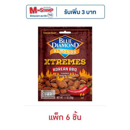 บลูไดมอนด์ อัลมอนด์รสโคเรียนBBQ 30 กรัม (แพ็ก 6 ชิ้น) - Blue Diamond, Blue Diamond