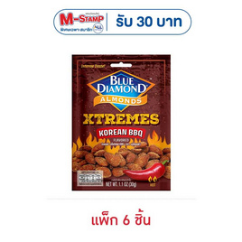 บลูไดมอนด์ อัลมอนด์รสโคเรียนBBQ 30 กรัม (แพ็ก 6 ชิ้น) - Blue Diamond, ขนมขบเคี้ยว และช็อคโกแลต