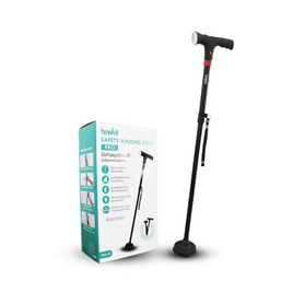 (Bewell) ไม้เท้าพยุงเดิน พับได้ รุ่นไฟฉายและปุ่มฉุกเฉิน - Bewell, ไม้เท้า อุปกรณ์ช่วยเดิน