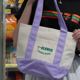 กระเป๋าผ้าแคนวาส Collection 7-Eleven ขนาดเล็ก สีม่วง - No Brands, สินค้าขายดีแฟชั่น