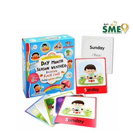 ชุด DAY MONTH SEASON WEATHER RAINBOW FLASH CARD - ไอดีซี พรีเมียร์, ครอบครัว แม่และเด็ก