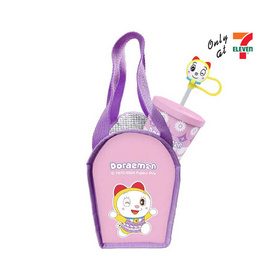 กระบอกน้ำสเตนเลสพร้อมกระเป๋าDoraemon22oz. สีชมพู - 7-ELEVEN, 7-ELEVEN