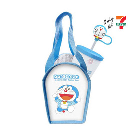 กระบอกน้ำสเตนเลสพร้อมกระเป๋าDoraemon22oz. สีขาว - 7-ELEVEN, 7-ELEVEN