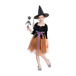 ชุด Halloween แม่มดเด็ก ผ้ากำมะหยี่สีม่วง พร้อมหมวก - YSB, 7Online