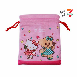 กระเป๋าผ้าหูรูด Hello Kitty X Butterbear - My items, กระเป๋าและกระเป๋าเดินทาง