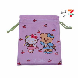 กระเป๋าผ้าหูรูด Hello Kitty X Butterbear - My items, กระเป๋าและกระเป๋าเดินทาง