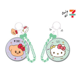 พวงกุญแจกระจกพกพา Hello Kitty X Butterbear ลายหัวน้องเนยคิตตี้ สายสีเขียว - My items, อุปกรณ์สำหรับแต่งหน้า