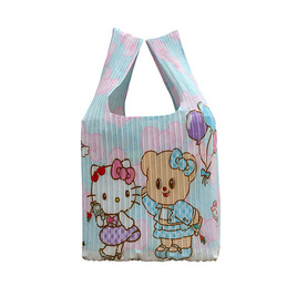 ถุงผ้าพลีท Hello Kitty X Butterbear ขนาด 17 X 18 นิ้ว สีฟ้า - My items, กระเป๋าและกระเป๋าเดินทาง