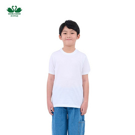 ห่านคู่ เสื้อยืดคอกลม เด็กชาย สีขาว Junior Collection - DOUBLE GOOSE, เสื้อผ้าและของใช้เด็ก