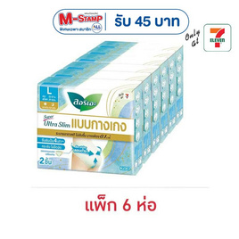 ลอรีเอะ ผ้าอนามัยแบบกางเกง รุ่นซูเปอร์อัลตร้าสลิม ไซซ์ L ห่อละ 2 ชิ้น (แพ็ก 6 ห่อ) - ลอรีเอะ, ผ้าอนามัยแบบกลางคืน