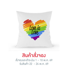 หมอนอิง Love is Love ขนาด 16 x 16 นิ้ว - Ecobag