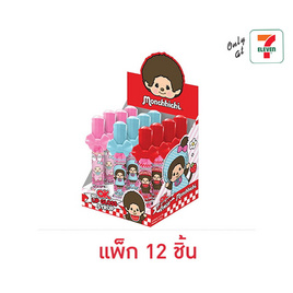 โอเค ขนมน้ำเชื่อมกลิ่นสตรอเบอร์รี่ลิปกลอส Monchhichi คละแบบ 14 กรัม (แพ็ก 12 ชิ้น) - โอเค, ลูกอมและขนมขบเคี้ยวอื่นๆ