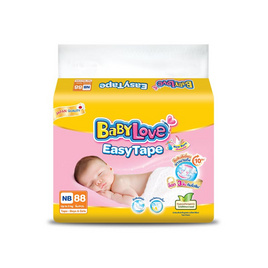 เบบี้เลิฟ ผ้าอ้อมเด็ก อีซี่ เทป ขนาดเมก้า (มีไซส์ NB-M) - BabyLove, ผ้าอ้อมเด็ก