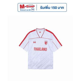 เสื้อทีมชาติไทย Oversize แขนสั้น 2023 สีขาว-แดง WA-233FBATH10 - WARRIX, เสื้อผ้ากีฬา