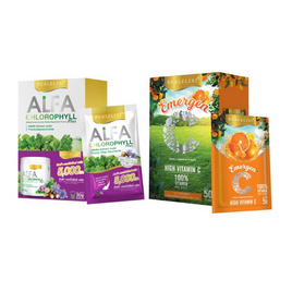 (REALELIXI) อัลฟ่า คลอโรฟิลล์ พลัส บรรจุ 6 ซอง+ อีเมอร์เจน-ซี บรรจุ 10 ซอง - REALELIXI, Health