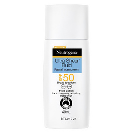 นูโทรจีนา อัลตร้า เชียร์ ฟลูอิด เฟเชียล ซันสกรีน SPF50 40 มล. - Neutrogena, ป้องกันแสงแดด
