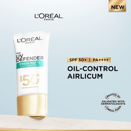 ลอรีอัล ยูวี ดีเฟนเดอร์ เฟรช แมทท์ เดลี่ ซันสกรีน SPF50 PA++++ 50 มล. - Loreal, ป้องกันแสงแดด