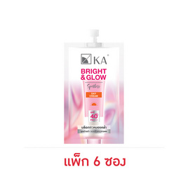 เค.เอ. ไบรท์ แอนด์ โกลว์ เดย์ ครีม SPF 40 PA++++ 7 กรัม (แพ็ก 6 ซอง) - Ka, เพื่อผิวขาวกระจ่างใส