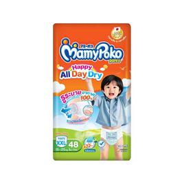 มามี่โพโคแพ้นท์ แฮปปี้ออลเดย์ดราย แพ็กใหญ่ (มีไซส์ S-XXXL) - MamyPoko, ผ้าอ้อมแบบสวม