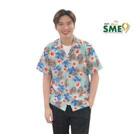 เสื้อเชิ๊ตลายดอก Summer สีเขียว Size XL - CHIC @ ME, เสื้อผ้าและเครื่องประดับ