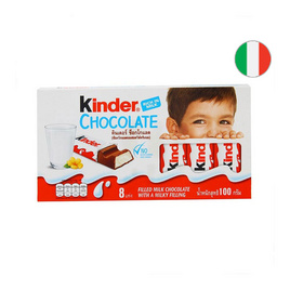 คินเดอร์ ช็อกโกแลตสอดไส้ครีมนม (T8) 100 กรัม - Kinder, คินเดอร์ ช็อกโกแลตสอดไส้ครีมนม