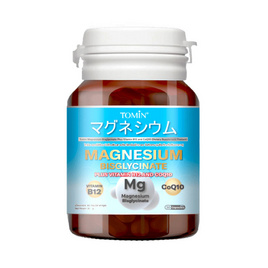 (TOMIN) แมกนีเซียม บิสไกลซิเนต พลัส วิตามินบี12 และ โคคิวเทน บรรจุ 30 แคปซูล - Tomin