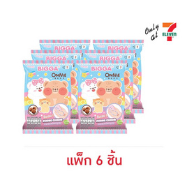 บิ๊กก้า ข้าวโพดอบกรอบรสช็อกโกแลต พร้อมphone charm ออนนี่แบร์ 6 กรัม (แพ็ก 6 ชิ้น) - บิ๊กก้า, บิ๊กก้า