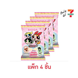 บิ๊กก้า ข้าวโพดอบกรอบรสช็อกโกแลต พร้อม phone holder PowerPuffGirls 6 กรัม (แพ็ก 4 ชิ้น) - บิ๊กก้า, ขนมขบเคี้ยว และช็อคโกแลต