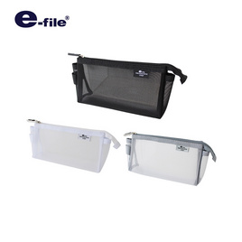 e-file กระเป๋าคูชชี่ ผ้าตาข่ายไนล่อน CPK87 (คละสี) - e-file, เครื่องเขียน/เครื่องใช้สำนักงาน