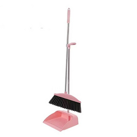 homely & clean ชุดไม้กวาดพร้อมที่ตักผง สีชมพูเข้ม - homely & clean, ไม้กวาดและที่โกยผง