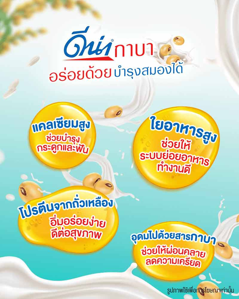 ดีน่า นมถั่วเหลืองUHT ไบโอกาบา สูตรน้ำตาลน้อย 230 มล. (ยกลัง 36 กล่อง)